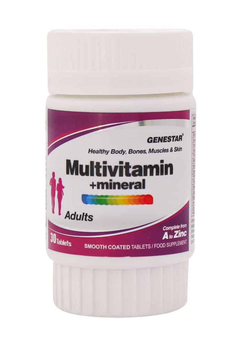 مولتی ویتامین مینرال ژن استار 30 عددی | Genestar Multi Vitamin Mineral 30 Tabs