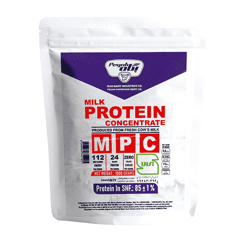 پروتئین تغلیظ شده شیر ام پی سی 85 % MPC پگاه خراسان 1000 گرم | Pegah Milk Protein Concentrate MPC