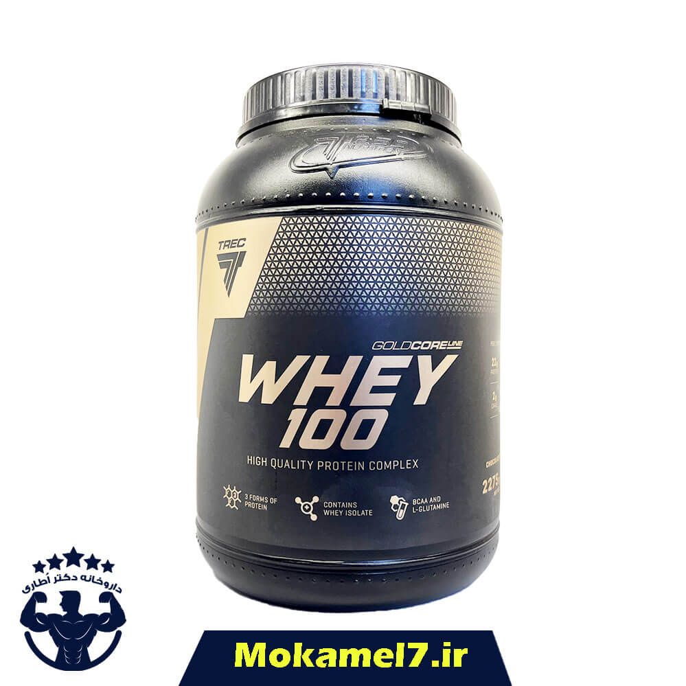 پروتئین وی ۱۰۰ ترک نوتریشن 2275 گرمی گلد کر لاین طعم شکلات | Trec Nutrition Whey 100% Gold core line