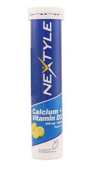 قرص جوشان کلسیم و ویتامین د3 نکستایل 20 عدد | Nextyle Calcium And Vitamin D3  Effervesvent Tablets