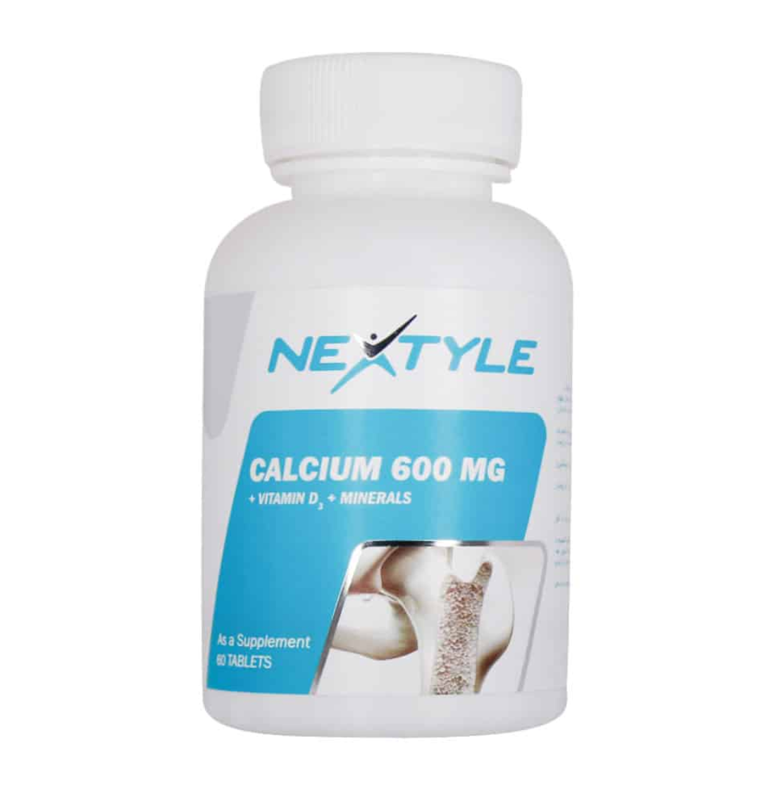 کلسیم 600 میلی گرم و ویتامین د3 و مینرال نکستایل 60 عدد | Nextyle Calcium 600 mg And Vitamin D3 And Minerals