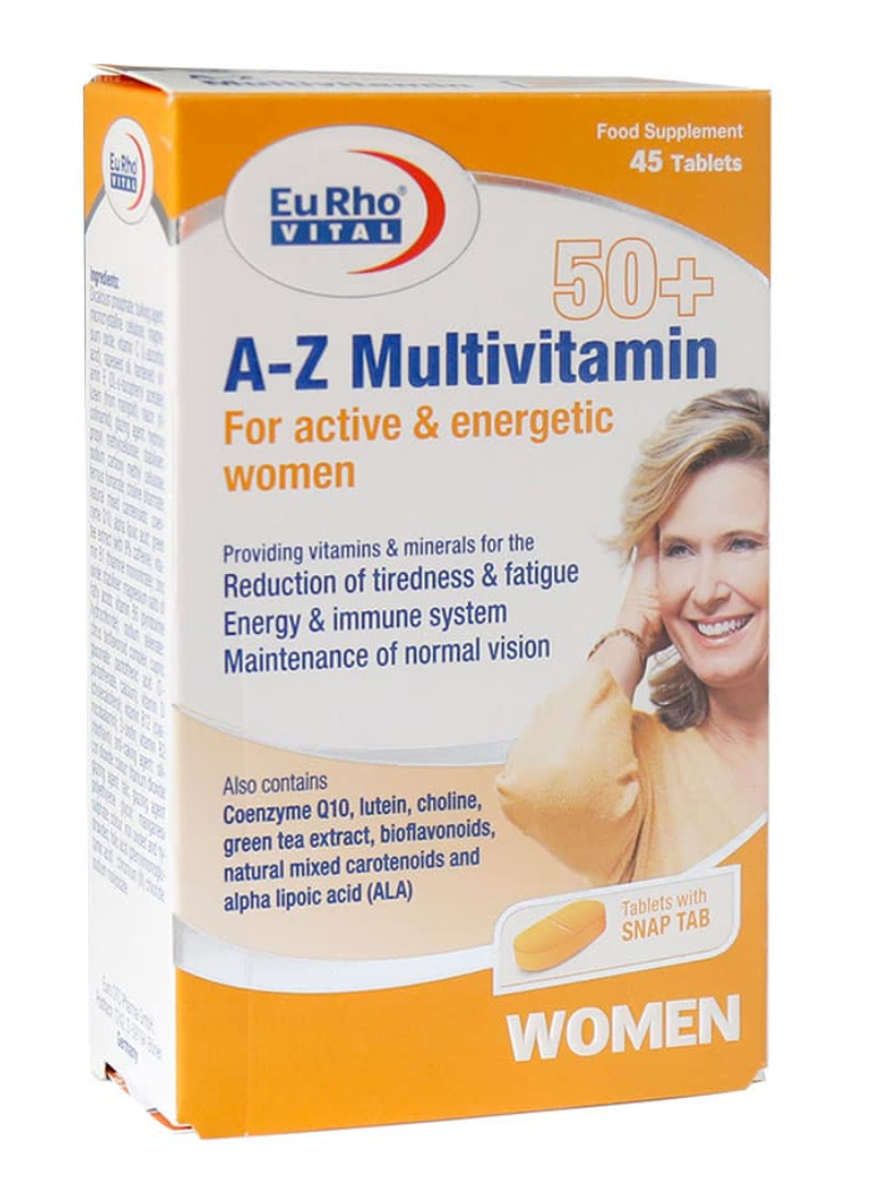 مولتی ویتامین ای تا زد پلاس 50 یوروویتال 45 عدد |EuRho Vital A-Z Multivitamin